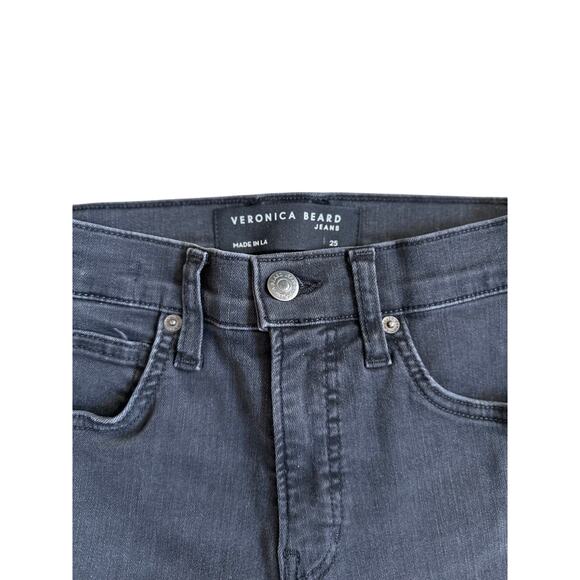 Veronica Beard Ryleigh Slim Straight High Rise Jeans, Black, Women's 25 - Picture 5 of 6